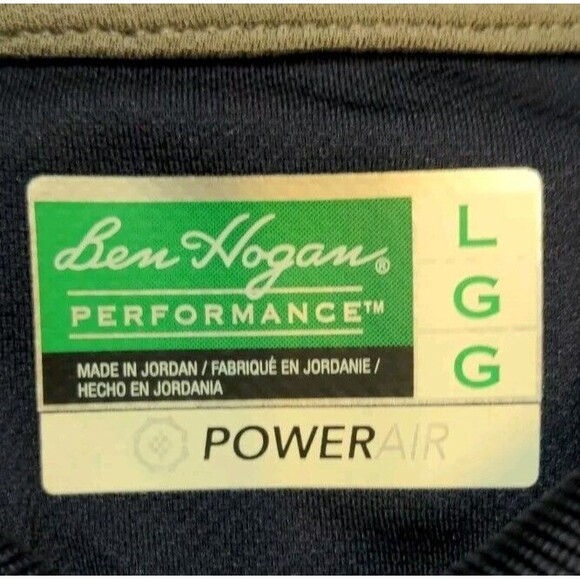 Ben Hogan Performance Polo Men’s Size Large PowerAir Navy Blue Golf Shirt EUC - Picture 6 of 8